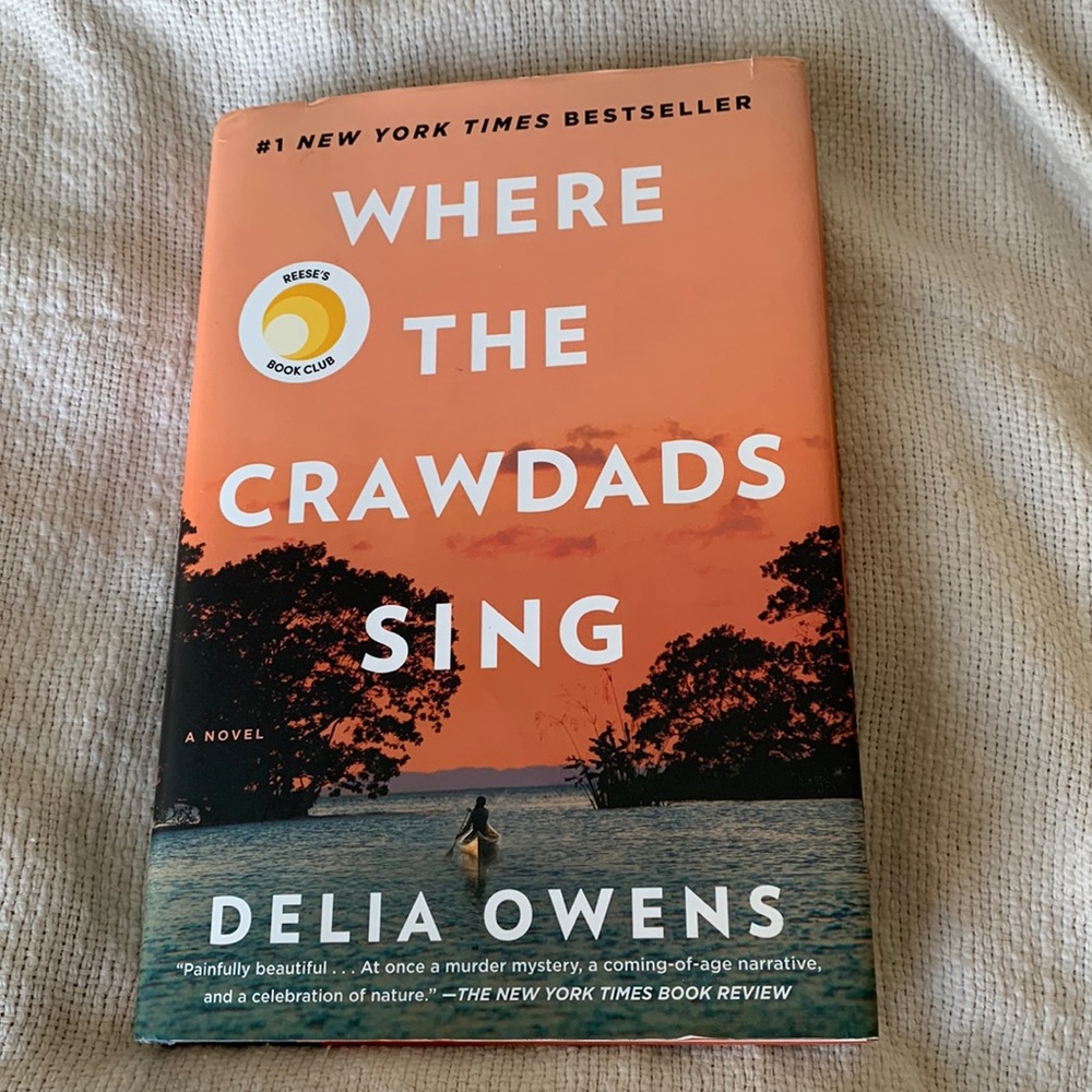 Where the crawdads sing by Delia Owens. Hardcover book